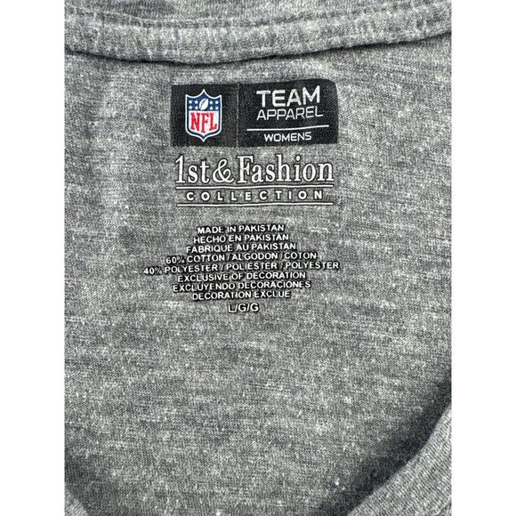 Large grey and green Seattle Seahawks T-Shirt - Picture 2 of 4